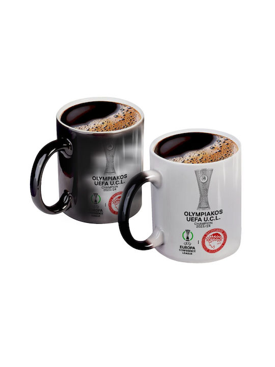 Koupakoupa Olympiacos Uefa Europa Conference League Champion 2023/24 Heat Change Mug Black 330ml