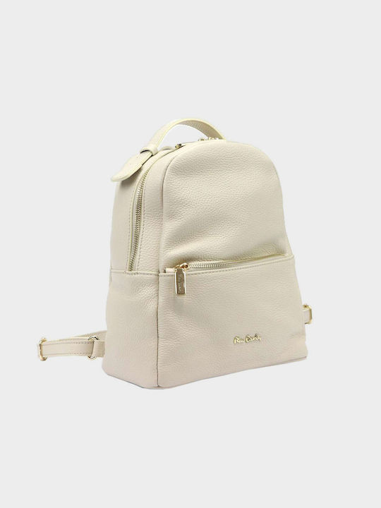 Pierre Cardin Frz Dollaro Leather Women's Bag Backpack White