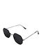 Looks Style Eyewear Unisex Γυαλιά Ηλίου με Μαύρο Μεταλλικό Σκελετό και Μαύρο Φακό 42lak-03066