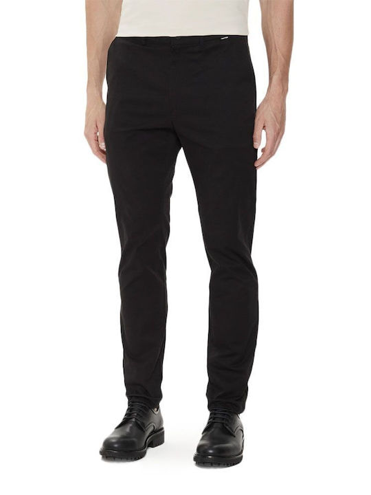 Trousers Chino Elastic in Slim Fit Black