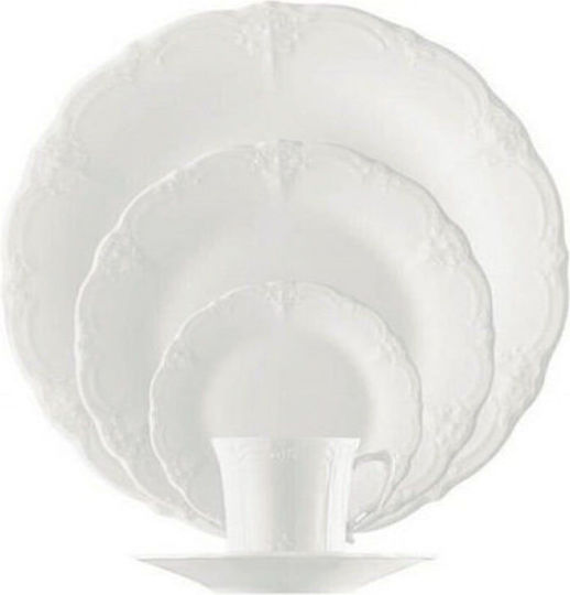 Cryspo Trio Plate Desert made of Porcelain White with Diameter 21cm