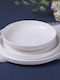 Cryspo Trio Plate Desert made of Porcelain White with Diameter 21cm