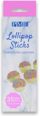 PME Λευκά Χάρτινα Sticks Pme Cake Pops & Γλυφιτζούρια 16εκ 35τεμ