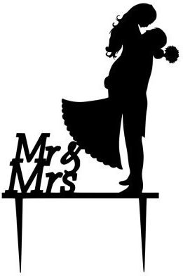 Mr & Mrs 3 Декорация на Сладкиши за Парти (Различни Цветове)