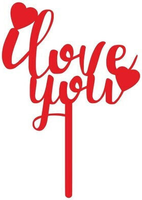 Love Διακοσμητικό Γλυκών για Party (Διάφορα Χρώματα)