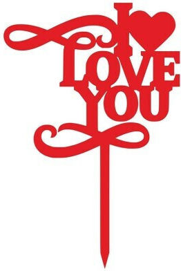 Love Διακοσμητικό Γλυκών για Party (Διάφορα Χρώματα)