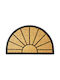 Relaxdays Entrance Mat Semicircular made of Rubber Beige 75x45cm