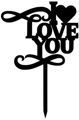 Love Διακοσμητικό Γλυκών για Party (Διάφορα Χρώματα)