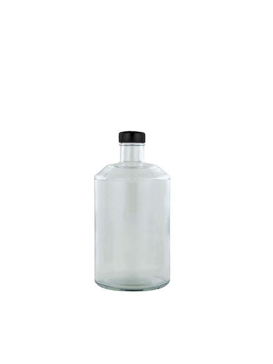 Διάφανο Μπουκάλι Νερού Γυάλινο με Βιδωτό Καπάκι Διάφανο 1000ml