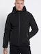 Funky Buddha Men's Winter Softshell Jacket Waterproof and Windproof Black