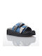 Siamoshoes Flatforms Synthetic Leather Women's Sandals Blue