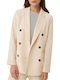 Mexx Damen Gekreuzt Blazer Beige