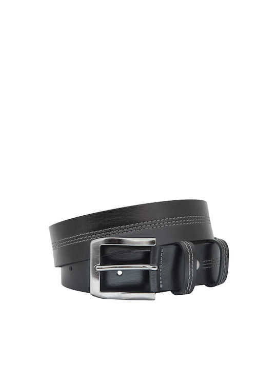 La Pupa Men's Leather Belt Black