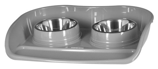 Barry King Edelstahl Futter- & Wasserschale für Hund & Katze 1,3l 66x49x12cm