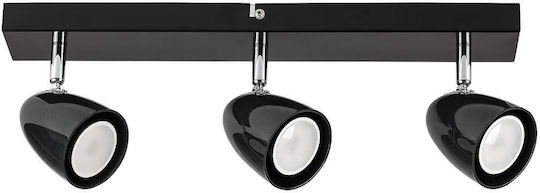 Rabalux Triplu Spot cu Soclu GU10 în Culoare Negru