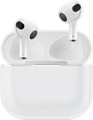 White Pods 3 Earbud Bluetooth Handsfree Earphones with Charging Case Whitά