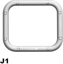 Autoline J1 Schaltknaufrahmen in Silber Farbe