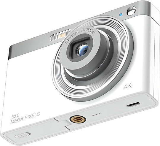 XREC C13 Compact Φωτογραφική Μηχανή Οπτικού Ζουμ 8x με Οθόνη 2.88" και Ανάλυση Video 640 x 480 pixels Λευκή