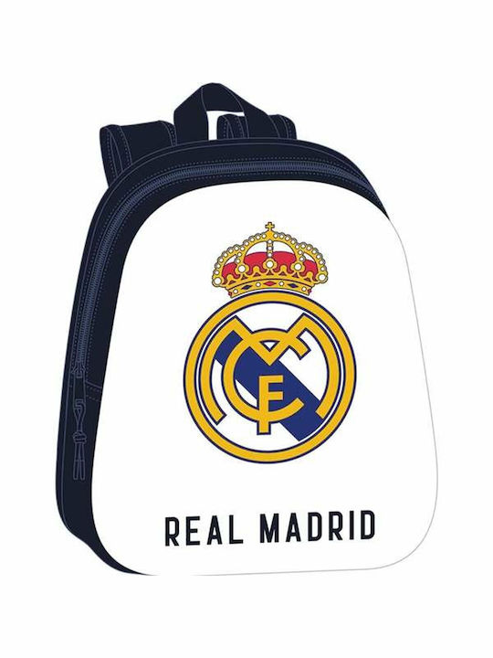 School Bag Real Madrid C.f White Navy Blue 27 X 33 X 10 Cm