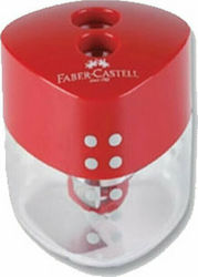 Faber-Castell Plastic Double Sharpener Red Barrel 1pcs