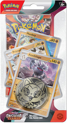 Pokemon Scarlet & Violet Obsidian Flames - Premium Checklane Pokémon O bucată Mankey Primea Annihilape