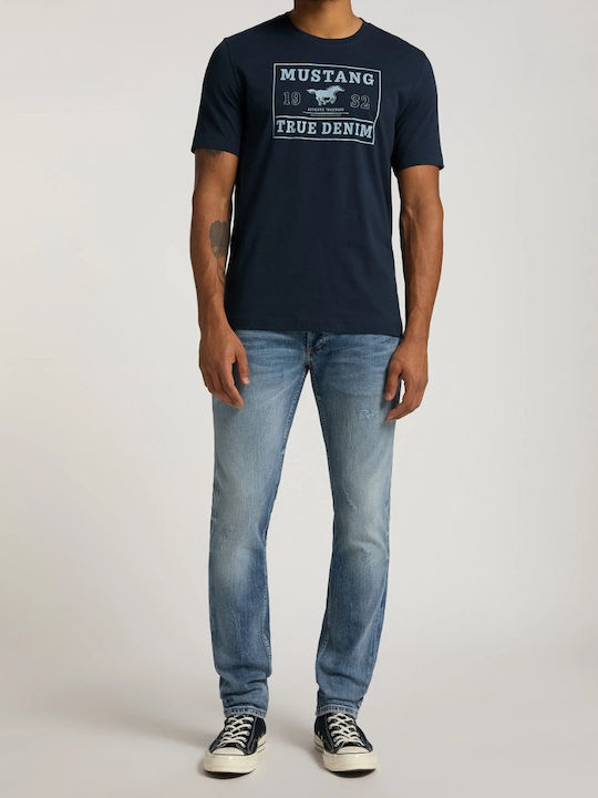 Brak T-shirt Bărbătesc cu Mânecă Scurtă Albastru marin