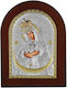 Prince Silvero Icoană Maica Domnului Cu Pruncul Argintie 15x21cm