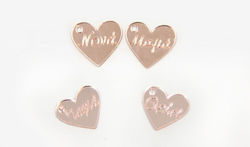 Herz Plexiglasformen Roségold 2,1 cm x 1,9 cm 0529017 Enthält 25 Stück Nonna
