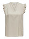 Only Women's Summer Blouse Linen Sleeveless Moonbeam