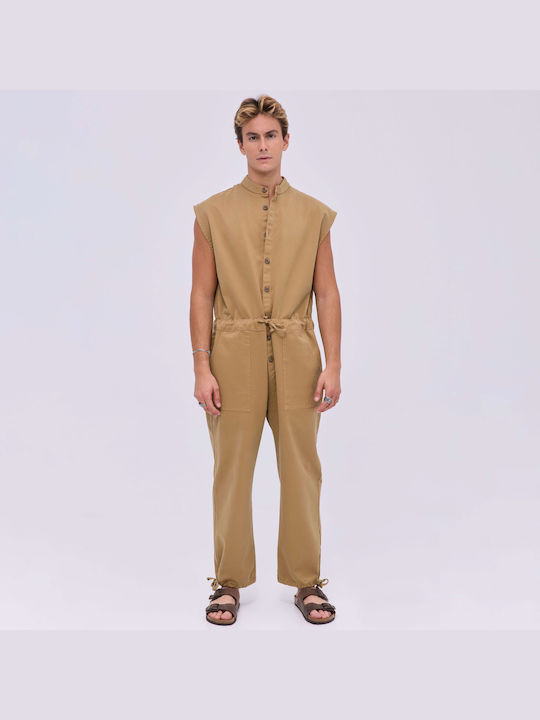 Aristoteli Bitsiani Men's Dungarees Camel Brown