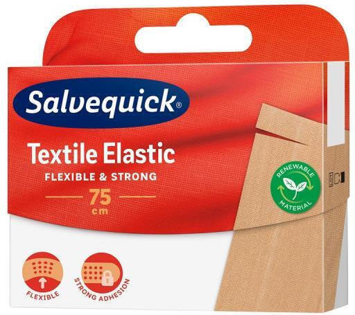 Salvequick Salvequick Textile Elastic Textile Patch Cutting 75cm