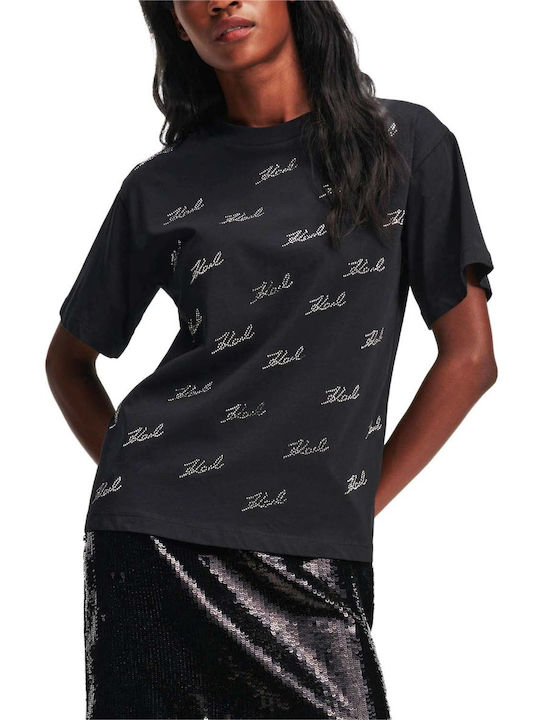 Karl Lagerfeld Γυναικείο T-shirt Μαυρο