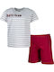 Kids' Set with Shorts Summer 2pcs Burgundy