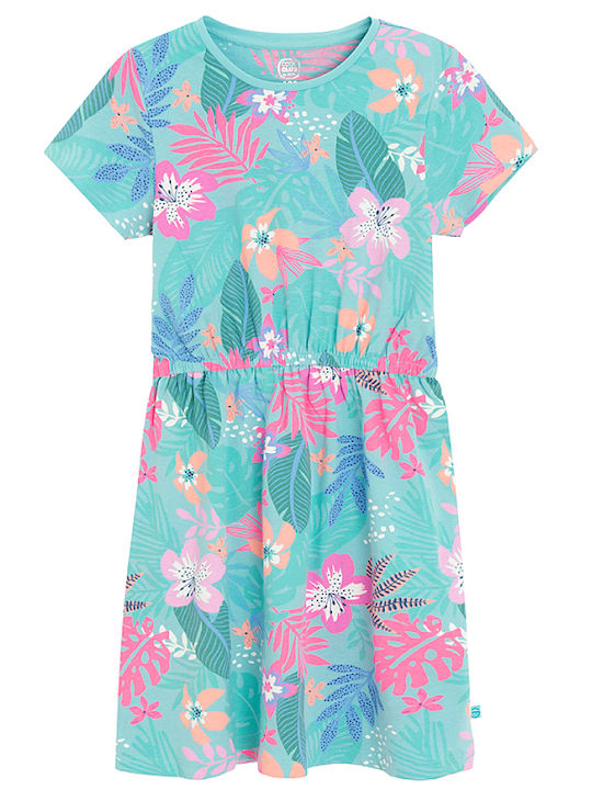 Cool Club Kids Dress Floral Short Sleeve blue