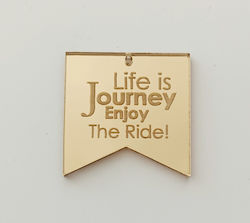 Plexiglass Decorative Journey 6cm Keychain Ring