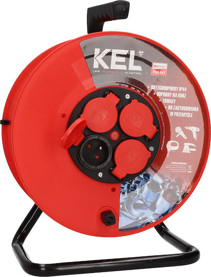 Plastrol 4 Plätze mit Kabel 50m Durchmesser 3 x 1.5mm² Wasserdicht Rot