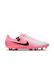 Nike Tiempo Legend 10 Academy FG/MG Χαμηλά Ποδοσφαιρικά Παπούτσια με Τάπες Pink Foam / Μαύρο