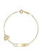 Papoulidis Jewellery Kinderarmband ID aus Gold 9K mit Herz & Krone