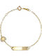 Papoulidis Jewellery Kinderarmband ID aus Gold 9K mit Herz & Krone