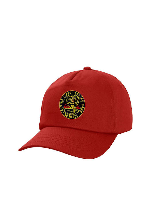 Koupakoupa Pălărie pentru Copii Tesatura Cobra Kai Strike First Dojo Roșu