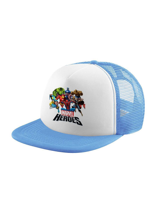 Koupakoupa Παιδικό Καπέλο Υφασμάτινο Marvel Heroes Γαλάζιο