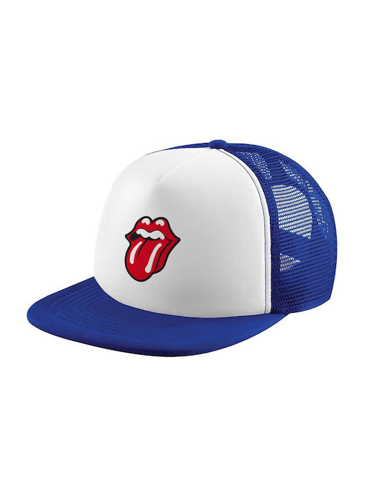 Koupakoupa Kids' Hat Fabric Rolling Stones Kiss White