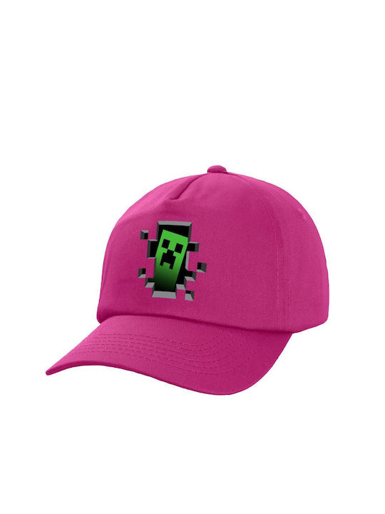 Koupakoupa Pălărie pentru Copii Tesatura Minecraft Creeper Violet