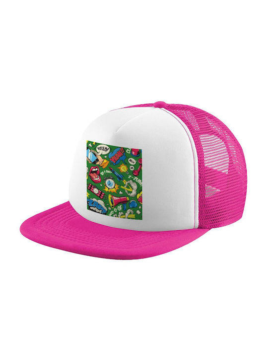 Koupakoupa Kids' Hat Fabric Pop Art Colorful Seamless White