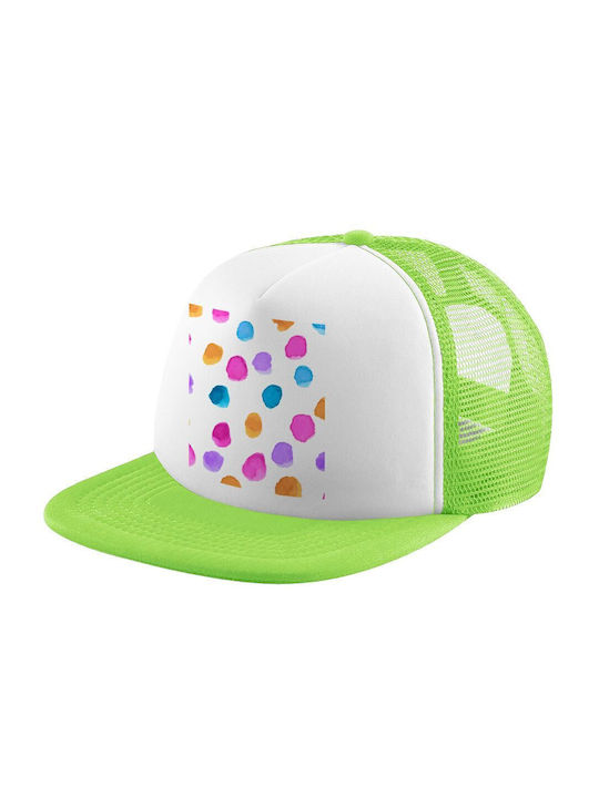 Koupakoupa Παιδικό Καπέλο Υφασμάτινο Watercolor Dots Πράσινο
