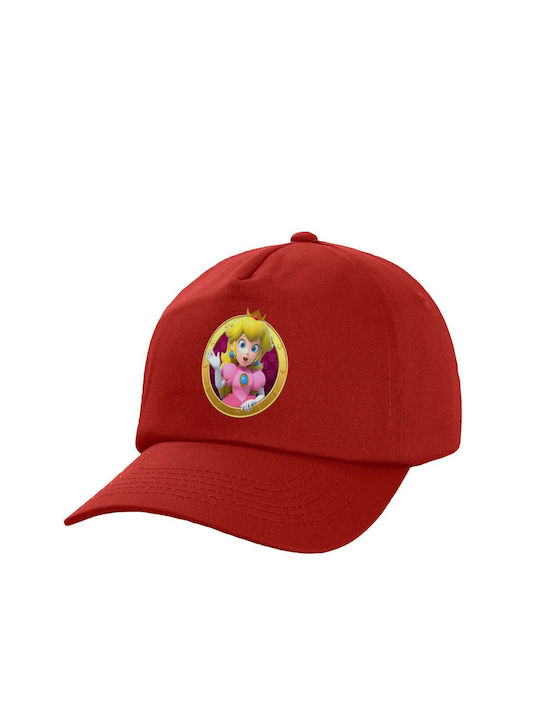 Koupakoupa Pălărie pentru Copii Tesatura Princess Peach Toadstool Roșu