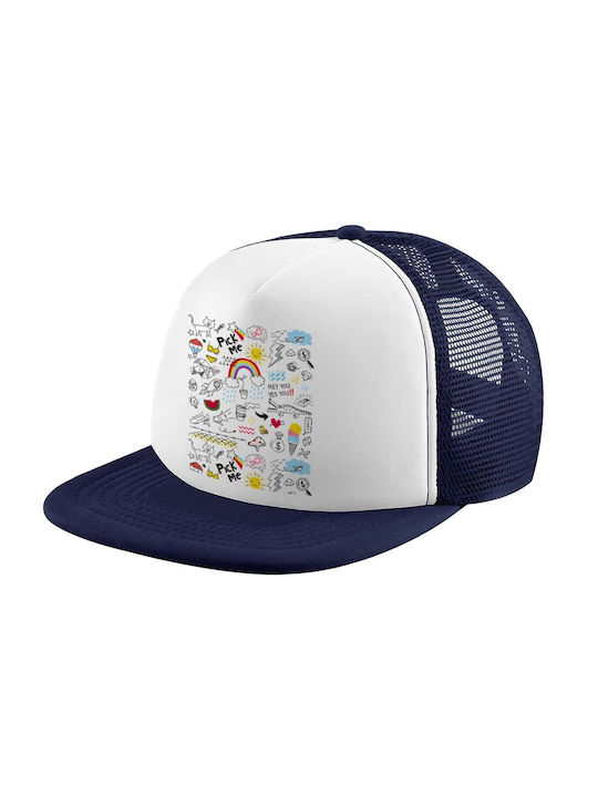 Koupakoupa Kids' Hat Fabric Doodle Kids White