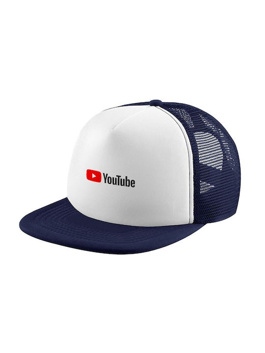 Koupakoupa Παιδικό Καπέλο Jockey Υφασμάτινο Youtube Λευκό