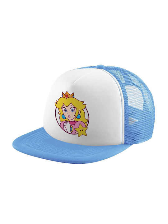 Koupakoupa Παιδικό Καπέλο Jockey Υφασμάτινο Princess Peach Γαλάζιο