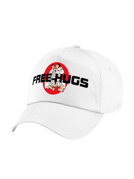 Koupakoupa Kids' Hat Fabric Judo Free Hugs White